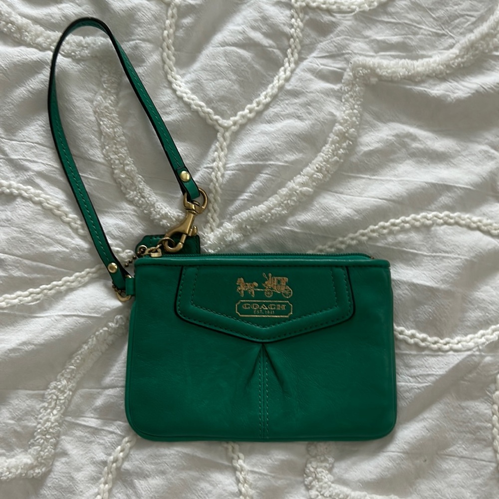 Coach leather wristlet